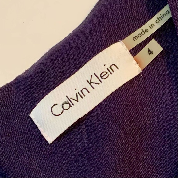 NWT Calvin Klein Sleeveless Indigo Sunburst Dress - Picture 4 of 7